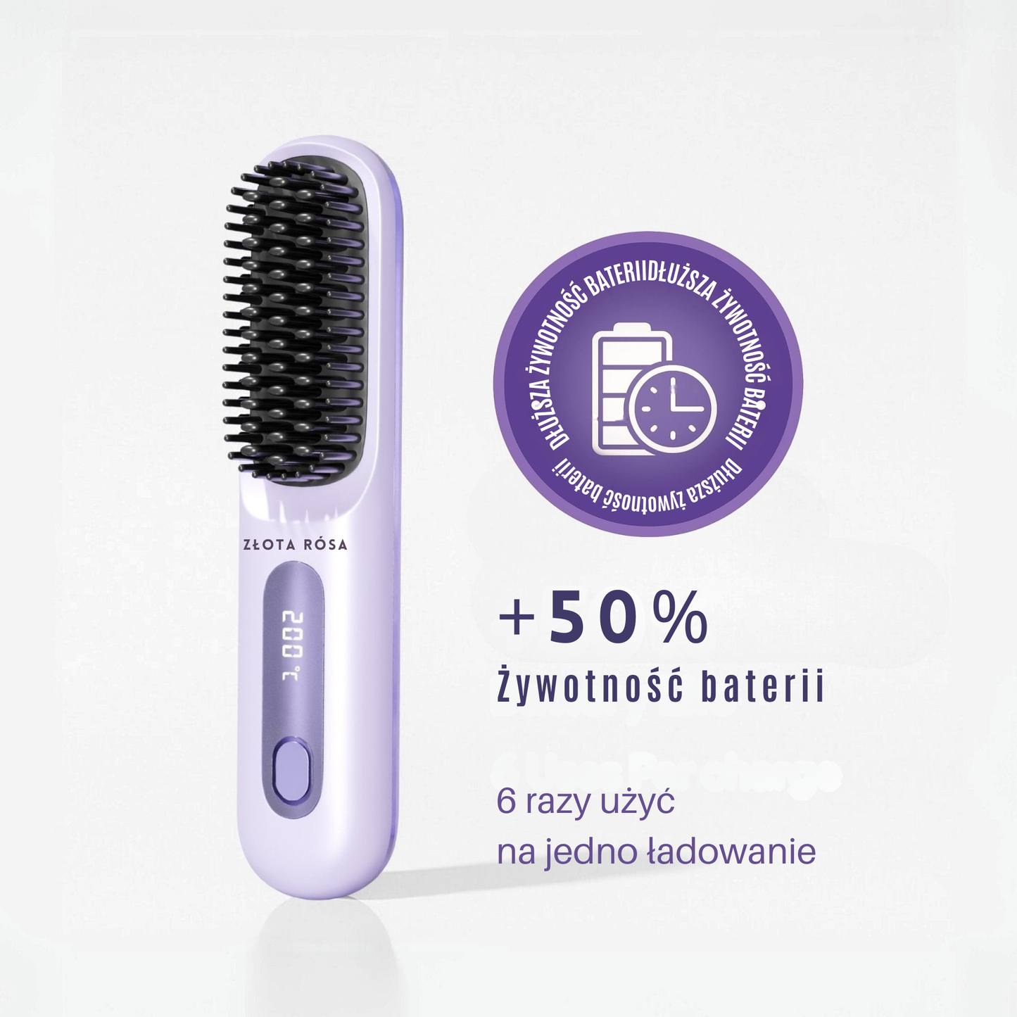[NOWOŚĆ] Przenośna szczotka do prostowania włosów Złota Rósa – GoBrush PRO Edycja jubileuszowa