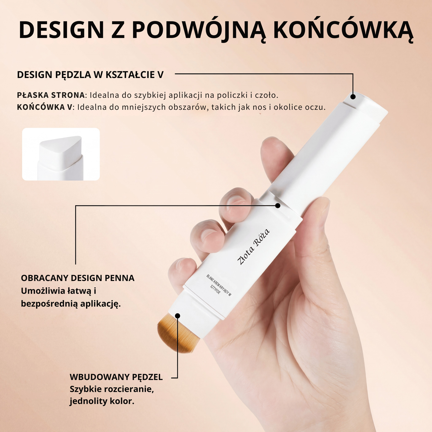 Złota Róża - Podkład 2-w-1 – Znajdź Swój Odcień i Podkreśl Piękno Skóry