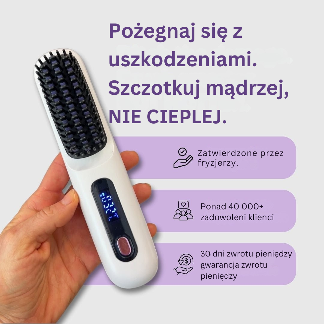 [NOWOŚĆ] Przenośna szczotka do prostowania włosów Złota Rósa – GoBrush PRO Edycja jubileuszowa