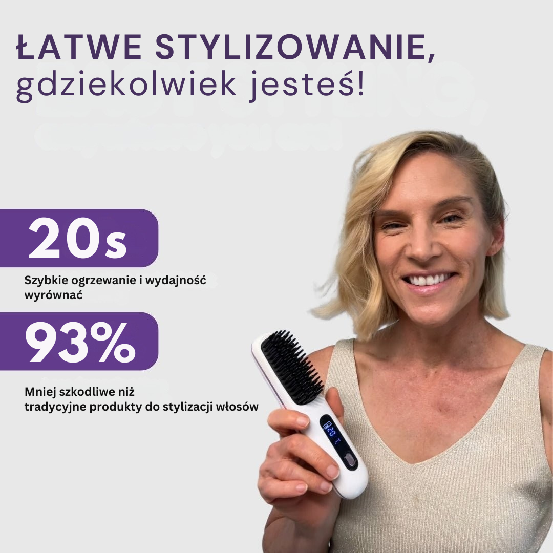 [NOWOŚĆ] Przenośna szczotka do prostowania włosów Złota Rósa – GoBrush PRO Edycja jubileuszowa