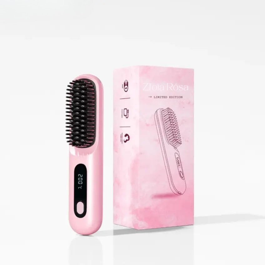 Złota Rósa - Szczotka do stylizacji do włosów krótkich, cienkich i puszących się