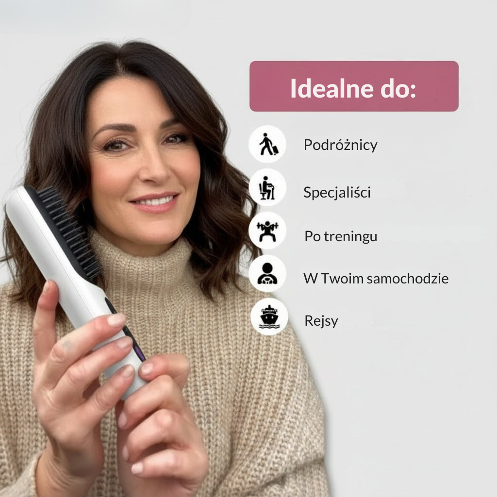 Złota Rósa - Szczotka do stylizacji do włosów krótkich, cienkich i puszących się