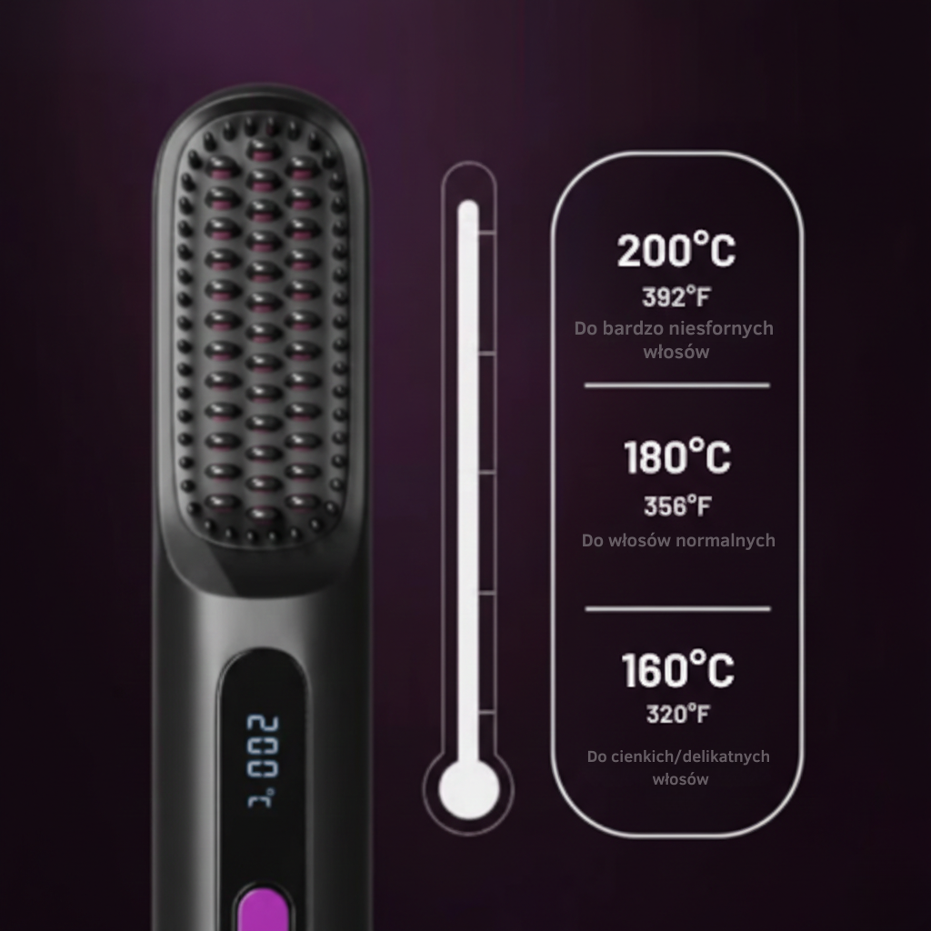 Złota Rósa - Szczotka do stylizacji do włosów krótkich, cienkich i puszących się